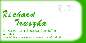 richard truszka business card